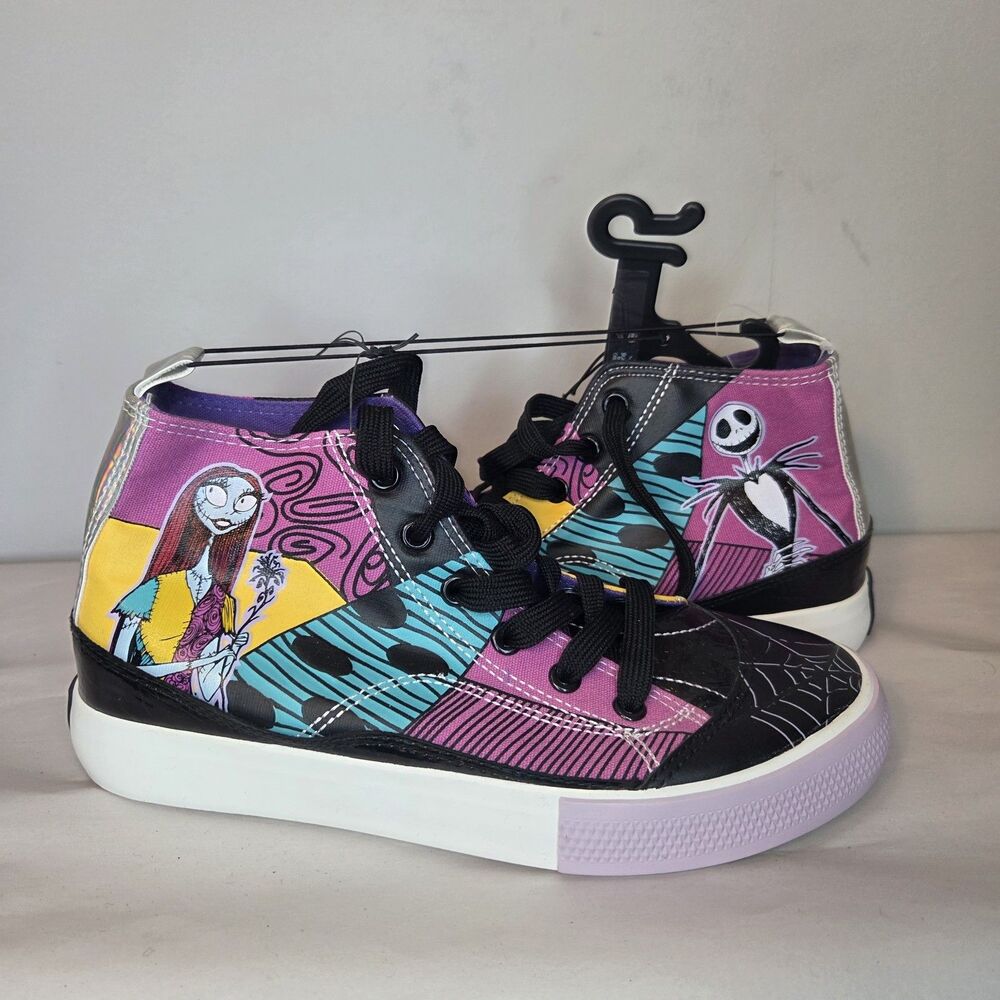 Disney Nightmare Before Christmas Sneakers Women's Size 7 Mid Top Lace Up Shoes